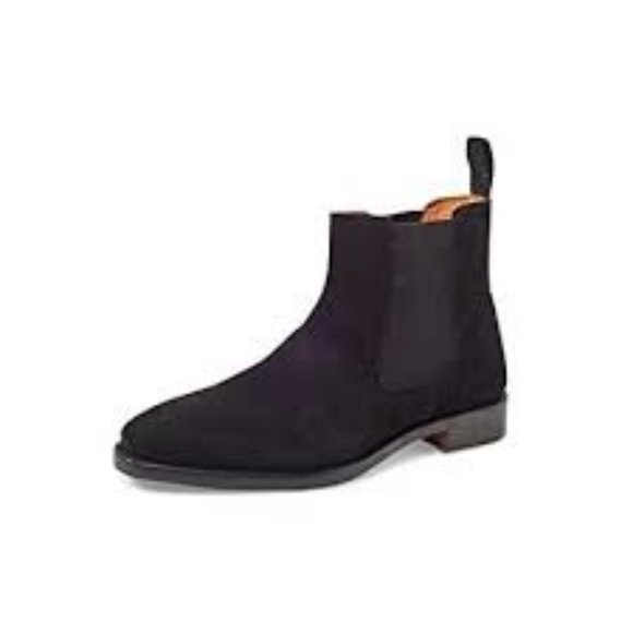 CARLOS BY CARLOS SANTANA CALAVERA CHELSEA BOOT BLACK CALFSKIN SUEDE LEATHER 13 - Picture 1 of 6